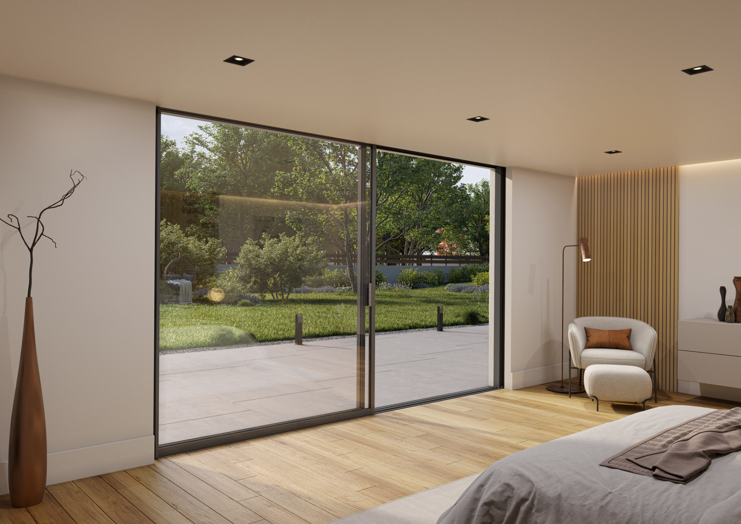 Infineo sliding door - Modern Environment - Slider - Fully open - Interior view